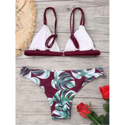 

AU Bathing Beachwear Women Swimwear Bikini Push up Padded Bra Bandage Swimsuit