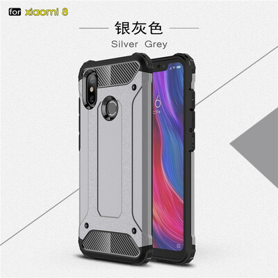 

Fivice Xiaomi MI 8 case Luxury Silicone Diamond Armor PC Hard Shell Phone Case