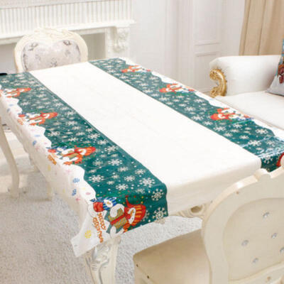

Disposable Cartoon Festive Christmas PVC Oilcloth Festive Rectangle Tablecloth