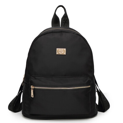 

DEER LOVE female shoulder bag simple wild practical mild waterproof nylon shoulder bag travel leisure backpack LE1138 black