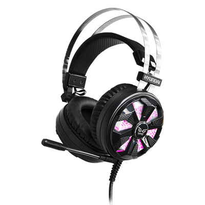 

Hyundai HYUNDAI HY-A908MV headset computer headset game headset 71 sound effect cool light-emitting headphones with wire-controlled white