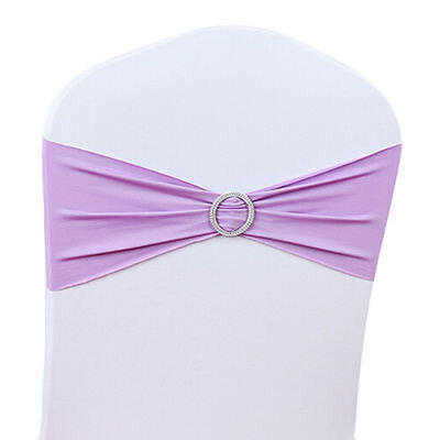 

Spandex Stretch Wedding Party Chair Cover Band Sashes With Buckle Bow Slider Dt