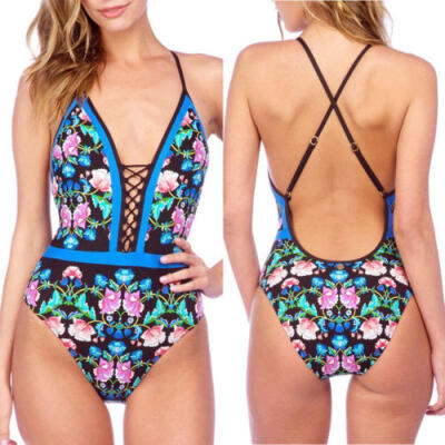 

Sexy Women One-Piece Swimsuit Beachwear Swimwear Push-up Monokini Bikini Bathing