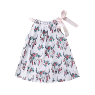 

Toddler New Baby Girl Kid Summer Floral Dress Casual Sleeveless Strap Dresses US