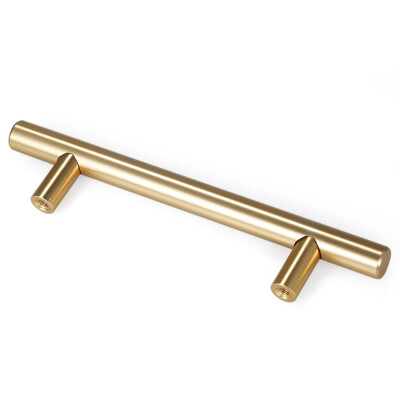 

LEEDIS Brushed Brass Cabinet Round Bar Handle Cabinet Hardware Handle Pull Cabinet Drawer T-Bar Cabinet & Furniture Pull Cabinet P