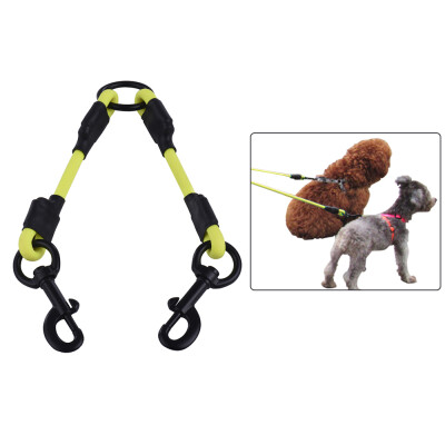 

SST002P PVC Round Double Dog Working Leash Linker Waterproof Deodorant Dog Dual Lead Twin Way Walk Strap Leads Set No Tangle for T