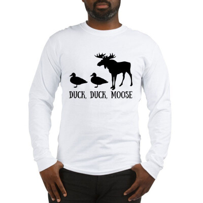 

CafePress DuckDuck Moose - Unisex Cotton Long Sleeve T-Shirt