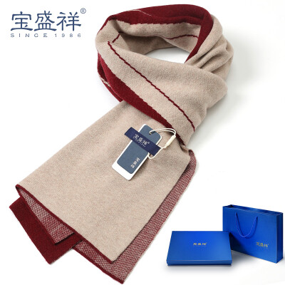 

Bao Shengxiang Mens Scarf Autumn&Winter Wool Warm Thick Wool Scarf Shawl Bib Gift Box Packaging Red Camel 6131