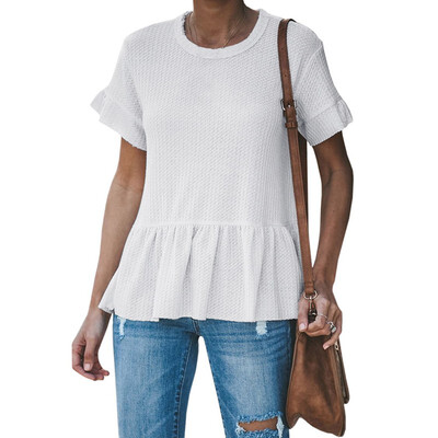

Pleated Hem Breathe Freely Tops