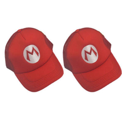 

New Super Mario Bros Costume Hat Cosplay Red Baseball Cap Hip-Hop Hat