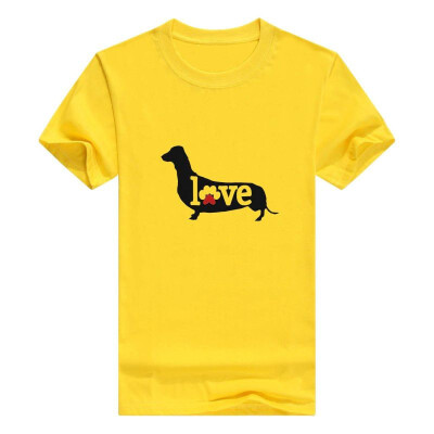 

Dachshund Gift Love Dog PAW Prints Doxie Breed Men T-Shirt