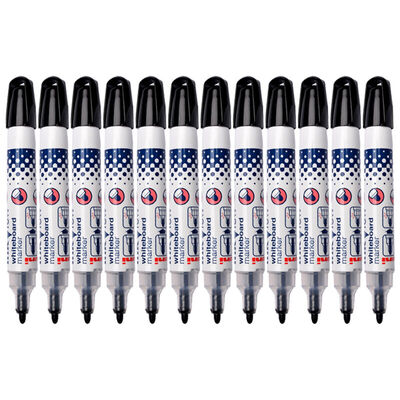 

Mitsubishi Uni PWB-202 whiteboard pen erase without leaving traces 18-22mm 12 pcs Black