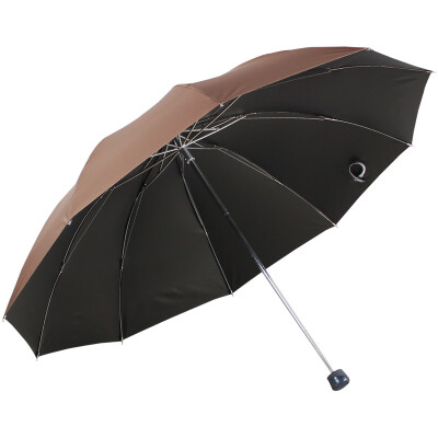 

Jingdong Supermarket] Paradise umbrella to increase the reinforcement of black rubber triangular steel bar steel business sunny umbrella umbrella sauce red 33188E