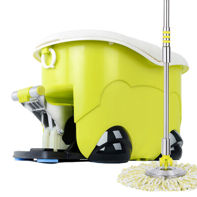 

The United States Tim Le Rover Q four-drive rotary mop bucket pedal stainless steel flower basket good god drag mop to drag the whole steel rod BS-MOP-16