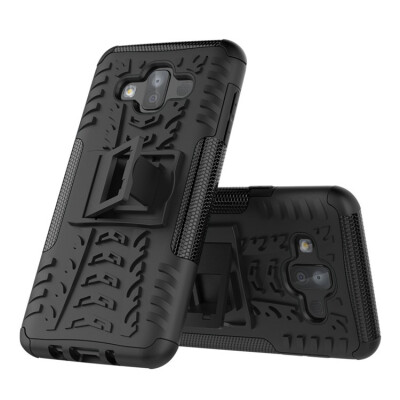 

Fivice Samsung J7 duoJ7 2018J720 Case TPU anti-fall tire pattern back clip bracket phone case