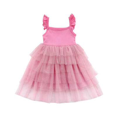 

Toddler Infant Kids Baby Girls Summer Dress Princess Party Wedding Tutu Dresses