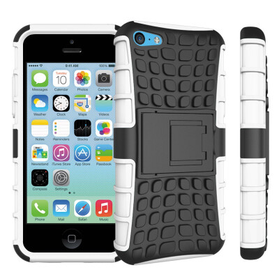 

Fivice iPhone 5C Case TPU anti-fall tire pattern back clip bracket phone case