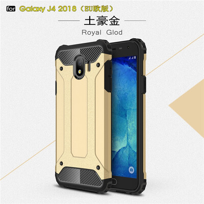 

Fivice Samsung Galaxy J4 2018 case Luxury Silicone Diamond Armor PC Hard Shell Phone Case