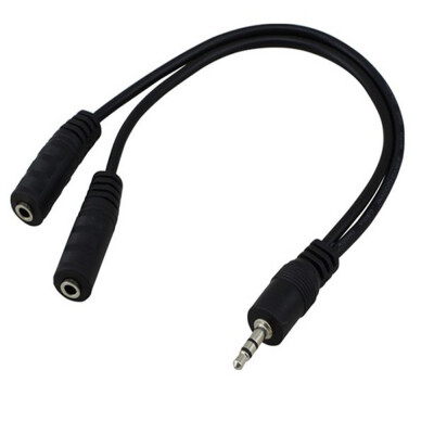 

Headset Splitter Speaker&Headphone 35 mm AUX Audio Cable Splitter Black