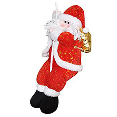 

UpperX Christmas Decoration Santa Claus Climbing On Rope for IndoorOutdoor Wall Window Hanging Xmas Ornament