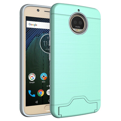 

Fivice Moto G5S Plus Case TPU all-inclusive anti-drop brushed card with bracket mobile phone case