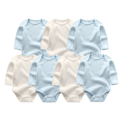 

7PCS Long Sleeve Cotton 0-12M Baby Boys Clothes Newborn Unicorn Print Baby Girls Clothes Cartoon Bodysuits One-Pieces Babywear