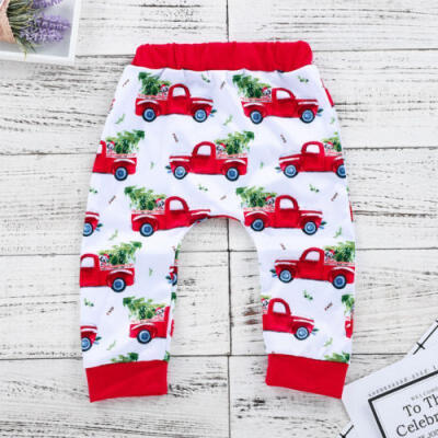 

US Newborn Baby Girl Boy Xmas Clothes Hooded Tops Pants Infant Outfits Tracksuit