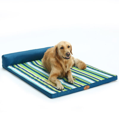 

Huaopeng pet hoopet fresh striped kennel all removable wash Teddy gold in the large dog beauty by pet bed L