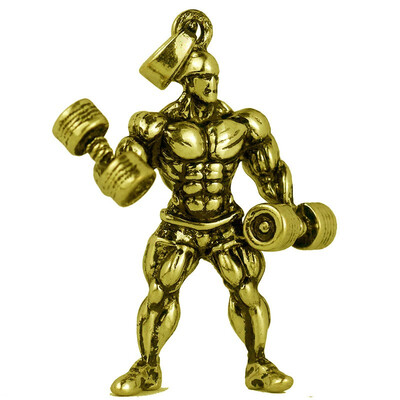 

YISHIZHIAI Barbell Weightlifting Necklace Mens Personality Fitness Pendant 4266