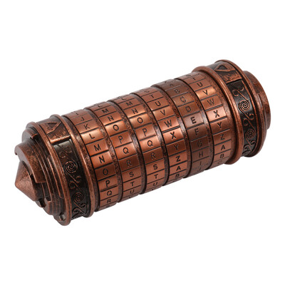 

Retro Birthday Valentine Gift Box Cylinder Lockbox Da Vinci Code Alphabet Locks