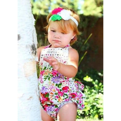 

Casual Newborn Infant Baby Girls Flower Romper Bodysuit Jumpsuit Sunsuit Outfits