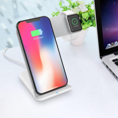 

Qi Wireless Charger Charging Pad Charge Station for Apple iWatch 2 3 4 iPhone XR