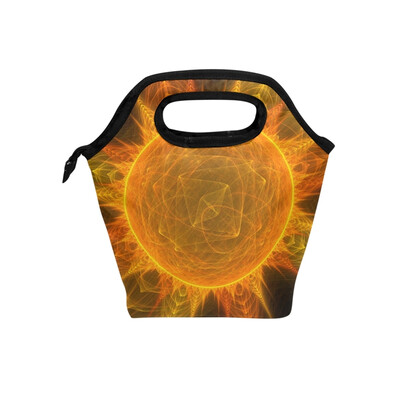 

Insulated Lunch Tote Bag Glowing Ball Travel Picnic Lunch Handbags Portable Zipper Lunch Bag Box