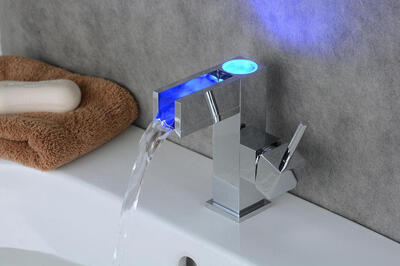 

New Led Basin Faucet Power by Water Pressure No Battery