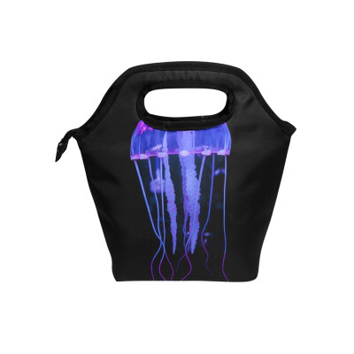 

Lunch Bag Tote Bag Glowing Jellyfish Travel Picnic Organizer Lunch Holder Handbags Lunch Bag Box