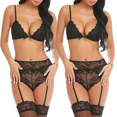 

3pcs Womens SexySissy Lingerie Lace Babydoll G-String Thong Underwear Nightwear