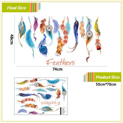 

UK STOCK Feather Wall Sticker Vinyl Dream Flying Home Decal Mural Art Room Decor