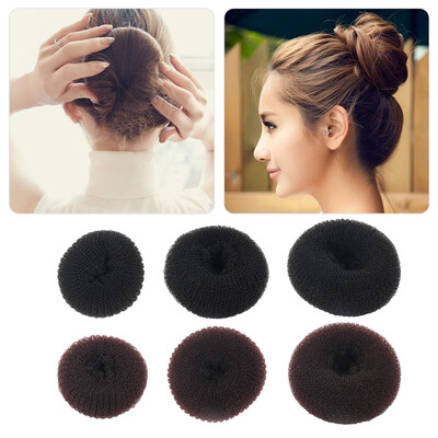 

Женщины Девушки Губка волос Bun Maker Кольцо пончик Форма Hairband Styler Инструмент