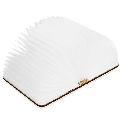 

QL01 USB Rechargeable 4-colors&7 Colors Changing LED Wooden Folding Book Shape Night Light for Living Room Christmas Decor
