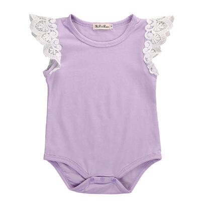 

2017 Newborn Toddler Girl Baby Kids Romper Laces Bodysuit Infant Clothes Outfits