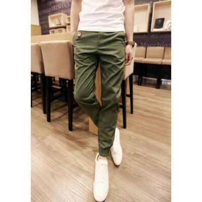 

UK Men Cotton Fit Slim Sport Trousers Joggers Casual Shrinkage Outwear Gym Pants