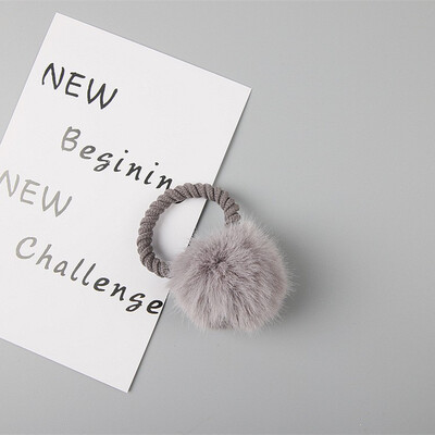 

New Imitation Mink Hair Hairball Children Hair Clips Bobby Pin Barrette Accessories For Girls Kids Scrunchie