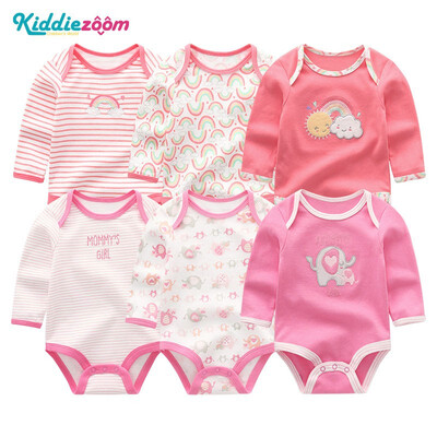 

6PCS Baby Girl Clothes Long Sleeve Bodysuits Newborn Baby Boy Clothes Cotton Babywear Girls Clothing Sets Bebe Unicorn Outwear