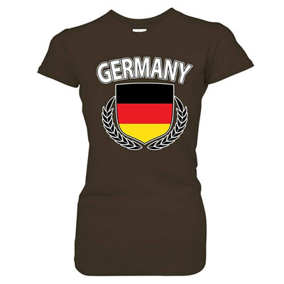 

Germany Flag Creat Olive Wreath Laurel German Pride Juniors T-Shirt