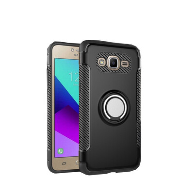 

Fivice Samsung Galaxy J2 Prime case PC metal ring shell magnetic car bracket TPU phone case