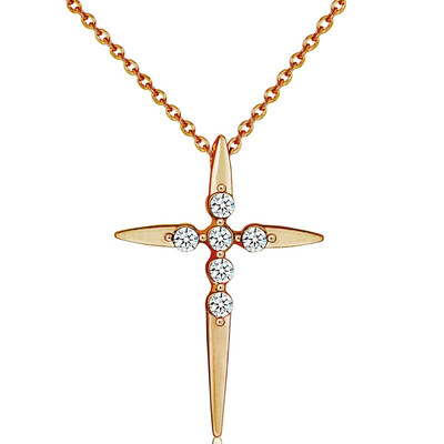 

YISHIZHIAI Cross Pendant New Simple Necklace Clavicle Chain Fashion Womens Accessories 4497
