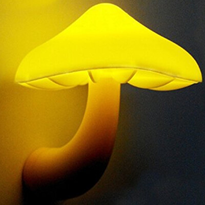 

Mini Pretty Magic Mushroom-Shaped Energy Saving Sensor LED Romantic Night Light with Plug Yellow