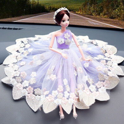 

1Pcs Beautiful Barbie Dolls Sweet decorative doll wedding special handmade Doll car interior display decorations accessories