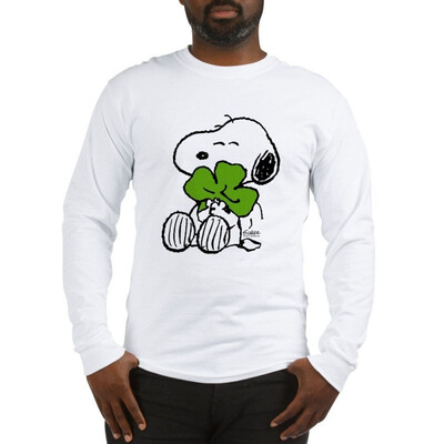 

CafePress - Snoopy Hugging Clover - Unisex Cotton Long Sleeve T-Shirt
