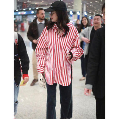 

Womens Striped Casual Tops Shirt Loose Fashion Blouse Clothes Plus Size T-Shirt